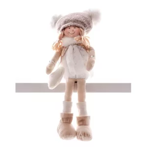 MagicHome karácsonyi dekoráció, gyerek, fehér, 22 cm