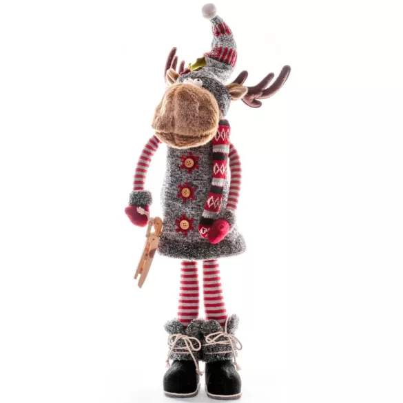 MagicHome karácsonyi dekoráció, álló rénszarvas, 81 cm