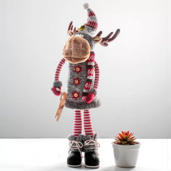 MagicHome karácsonyi dekoráció, álló rénszarvas, 81 cm