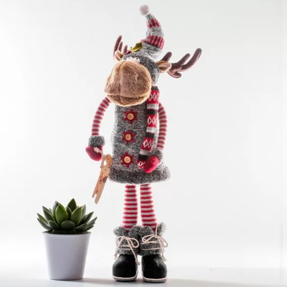 MagicHome karácsonyi dekoráció, álló rénszarvas, 81 cm