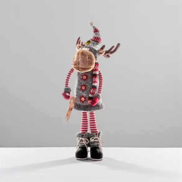 MagicHome karácsonyi dekoráció, álló rénszarvas, 81 cm