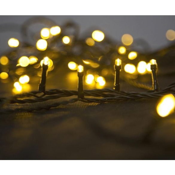 LED fényfüzér, MagicHome Vianoce Errai, 11 m, 320 LED, melegfehér, 8 funkció memóriával, IP44, kültéri, 230 V, 50 Hz, 3 m tápkábel