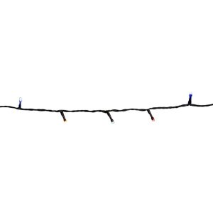 LED fényfüzér, MagicHome Vianoce Serpens, 100 LED, 10 m, sokszínű, 8 funkció memóriával, IP44, kültéri, 230 V, adapterrel