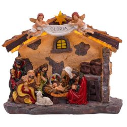   MagicHome karácsonyi dekoráció, Betlehem, 21 melegfehér LED, 36 x 15 x 29 cm