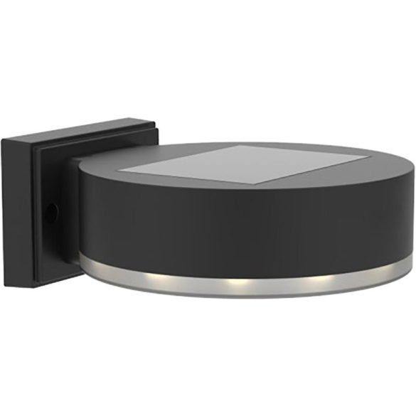 Napelemes fali lámpa, Strend Pro Garden, fekete, 2 db, 14 x 12 x 5,5 cm, SMD LED, melegfehér fény, akkumulátoros, műanyag