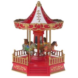   MagicHome karácsonyi dekoráció, körhinta, 4 RGB LED, dallamokkal, 18,3 x 20 x 23,5 cm