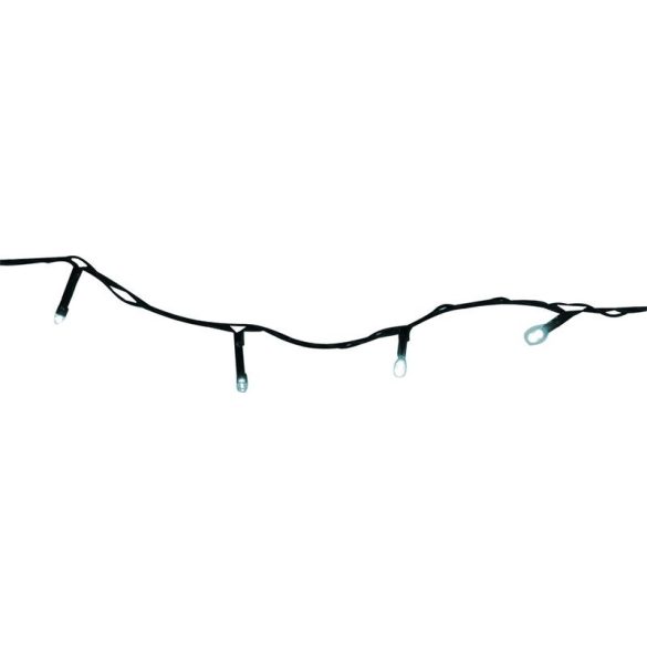 LED fényfüzér, MagicHome Viacone Ceibo, 14,3 m, 192 LED, hidegfehér, elemes (3x AA), időzítővel, 8 fényprogram memóriával, kültéri, fekete kábel