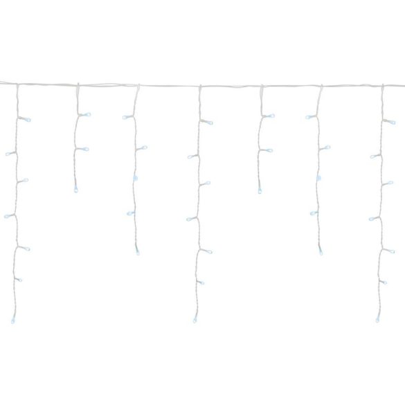 Fényfüggöny, MagicHome Vianoce Icicle, Jégcsap, 200 db LED, 5 m, 50 cm, hidegfehér, egyszerű világítás, kültéri