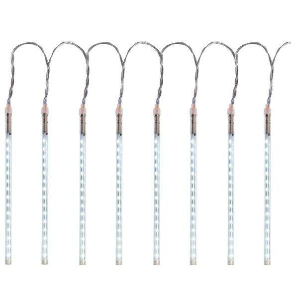 Fényfüggöny, MagicHome Vianoce, Jégcsap, 7,5 m, 720 LED, 24 jégcsap, hidegfehér, vízesés hatás, kültéri, 230 V, jégcsap hossza 30 cm