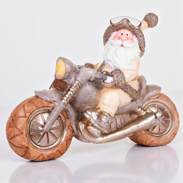 MagicHome karácsonyi dekoráció, motoros Mikulás, kerámia, 47 x 18,5 x 34 cm