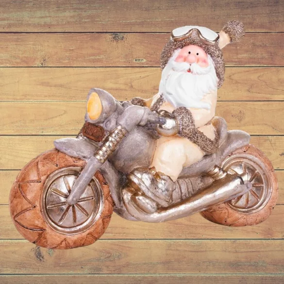 MagicHome karácsonyi dekoráció, motoros Mikulás, kerámia, 47 x 18,5 x 34 cm