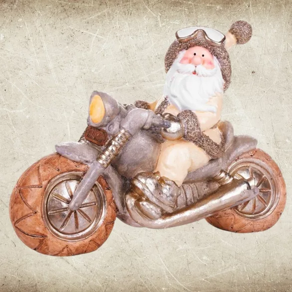 MagicHome karácsonyi dekoráció, motoros Mikulás, kerámia, 47 x 18,5 x 34 cm
