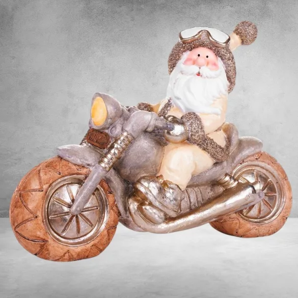 MagicHome karácsonyi dekoráció, motoros Mikulás, kerámia, 47 x 18,5 x 34 cm