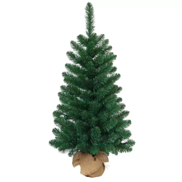 MagicHome Rudolf műfenyő jutában, ezüstfenyő, 90 cm