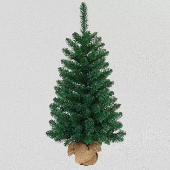 MagicHome Rudolf műfenyő jutában, ezüstfenyő, 90 cm