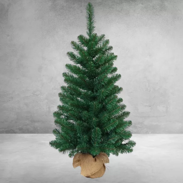 MagicHome Rudolf műfenyő jutában, ezüstfenyő, 90 cm