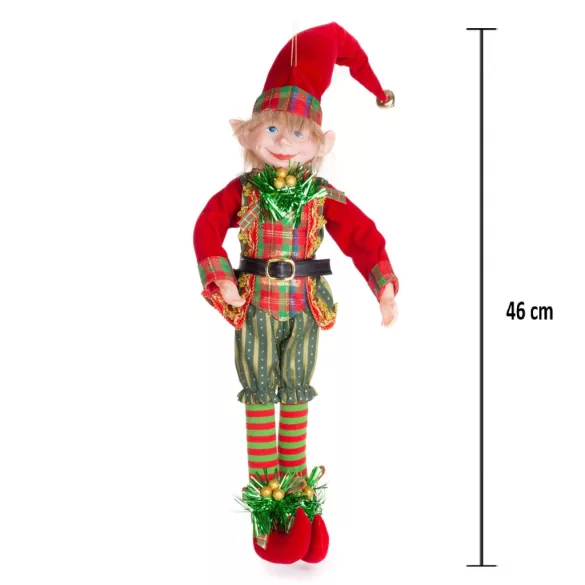 MagicHome karácsonyi dekoráció, Manó, 46 cm, felfüggeszthető