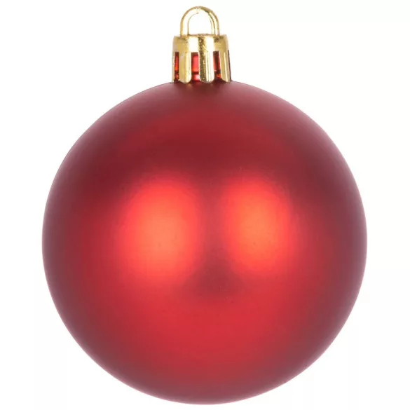 MagicHome karácsonyi gömbök, 20 db, 6 cm, piros, karácsonyfára