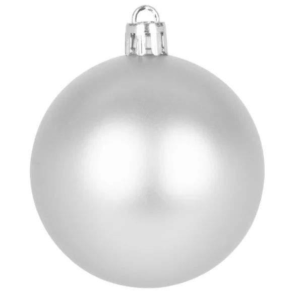 MagicHome karácsonyi gömbök, 20 db, 6 cm, ezüst, karácsonyfára