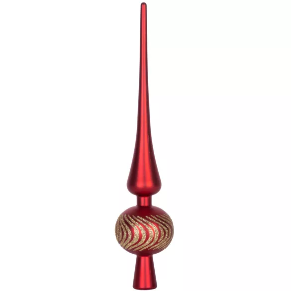 MagicHome karácsonyi gömbök, készlet, 21 db, 6 cm, piros, csúcs, karácsonyfára