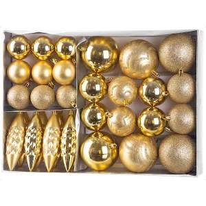 MagicHome karácsonyi gömbök, készlet, 31 db, arany, karácsonyfára