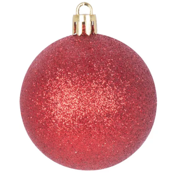 MagicHome karácsonyi gömbök, készlet, 31 db, piros, karácsonyfára