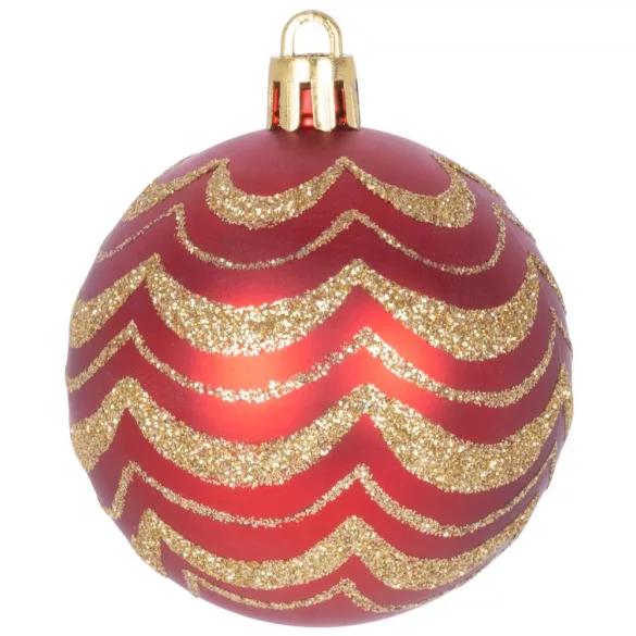 MagicHome karácsonyi gömbök, készlet, 31 db, piros, karácsonyfára