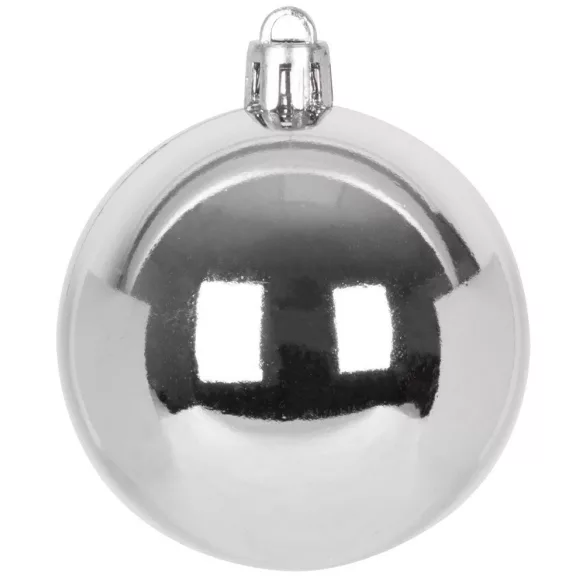MagicHome karácsonyi gömbök, készlet, 31 db, ezüst, karácsonyfára