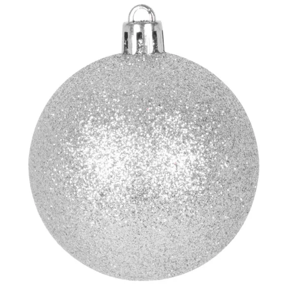MagicHome karácsonyi gömbök, készlet, 31 db, ezüst, karácsonyfára