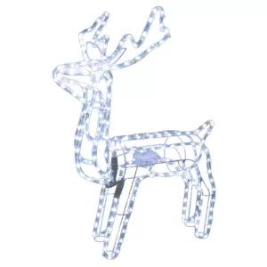 MagicHome karácsonyi dekoráció, rénszarvas, 216 db hidegfehér LED, forgó fejjel, 230V, kültéri, 73 x 44 x 82 cm