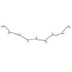   LED fényfüzér, MagicHome Vianoce Cherry Balls, 100 LED, 9,9 m, melegfehér, IP44, 8 funkciós, kültéri, zöld kábel