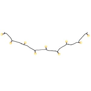 LED fényfüzér, MagicHome Vianoce Cherry Balls, 100 LED, 9,9 m, melegfehér, IP44, 8 funkciós, kültéri, zöld kábel