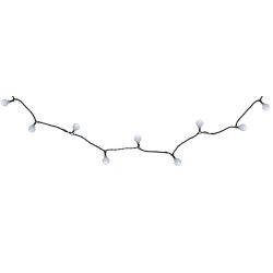   LED fényfüzér, MagicHome Vianoce Cherry Balls, 100 db LED, 9,9 m, hidegfehér, IP44, 8 funkciós, kültéri, zöld kábel