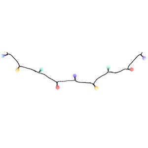 LED fényfüzér, MagicHome Vianoce Cherry Balls, 100 db LED, 9,9 m, többszínű, IP44, 8 funkció, kültéri, zöld kábel