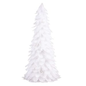 MagicHome karácsonyi dekoráció, karácsonyfa pehelyből, fehér, 22 x 46 cm