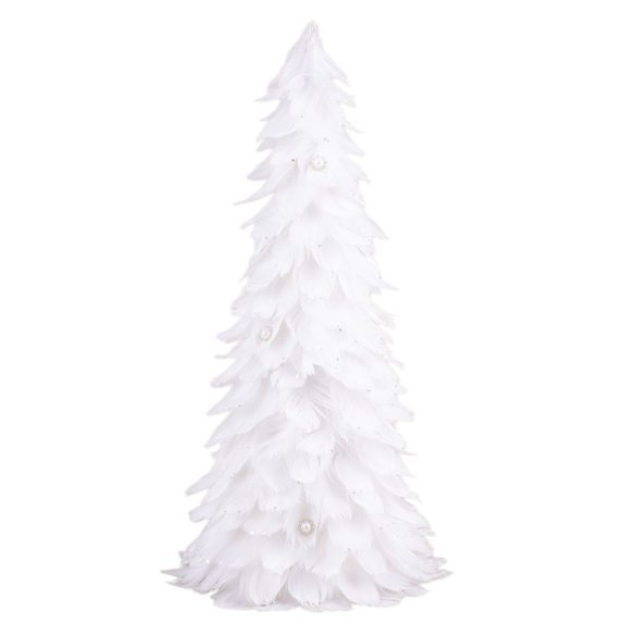 MagicHome karácsonyi dekoráció, karácsonyfa pehelyből, fehér, 22 x 46 cm