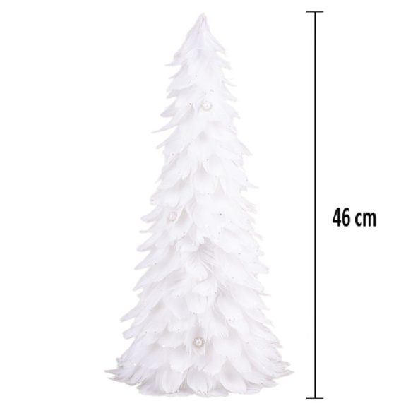 MagicHome karácsonyi dekoráció, karácsonyfa pehelyből, fehér, 22 x 46 cm