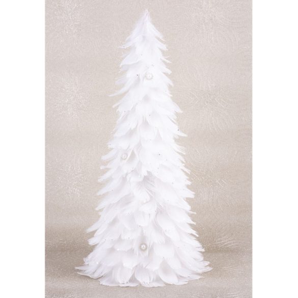 MagicHome karácsonyi dekoráció, karácsonyfa pehelyből, fehér, 22 x 46 cm