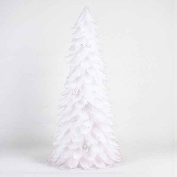 MagicHome karácsonyi dekoráció, karácsonyfa pehelyből, fehér, 22 x 46 cm