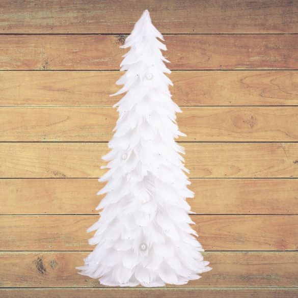 MagicHome karácsonyi dekoráció, karácsonyfa pehelyből, fehér, 22 x 46 cm