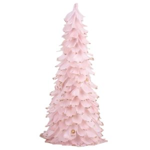 MagicHome karácsonyi dekoráció, karácsonyfa pehelyből, rózsaszín, 22 x 46 cm
