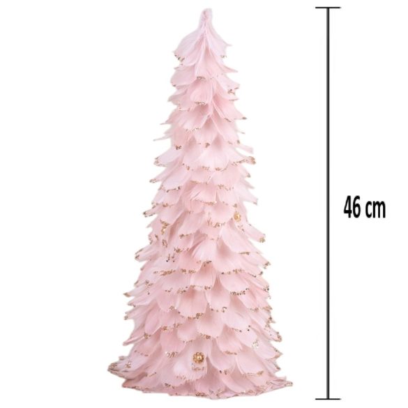 MagicHome karácsonyi dekoráció, karácsonyfa pehelyből, rózsaszín, 22 x 46 cm