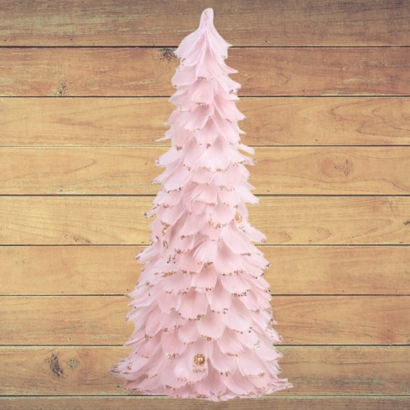 MagicHome karácsonyi dekoráció, karácsonyfa pehelyből, rózsaszín, 22 x 46 cm