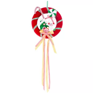 MagicHome Candy Line karácsonyi dekoráció, Candy Line Koszorú, 40 x 95 cm