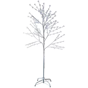 MagicHome Cherry Tree karácsonyi dekoráció, fa, 180 cm, 120 hidegfehér LED, 230 V, IP44