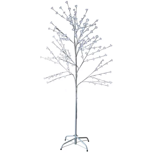 MagicHome Cherry Tree karácsonyi dekoráció, fa, 180 cm, 120 hidegfehér LED, 230 V, IP44