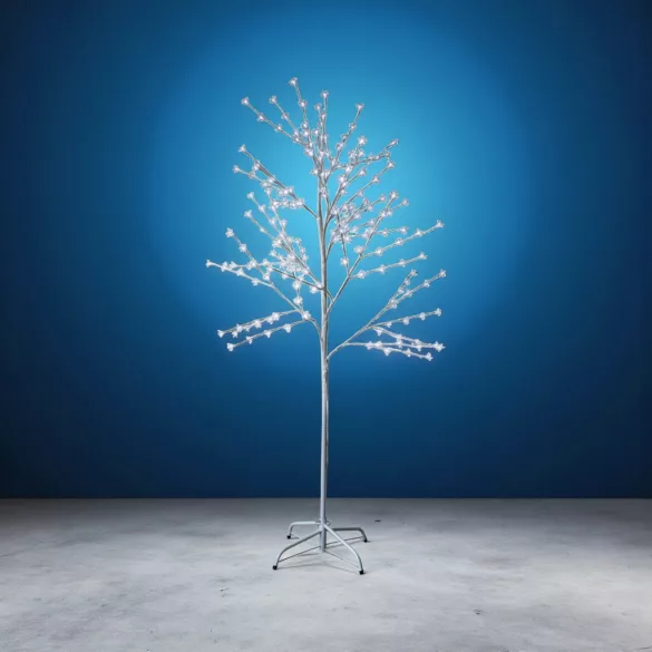 MagicHome Cherry Tree karácsonyi dekoráció, fa, 180 cm, 120 hidegfehér LED, 230 V, IP44