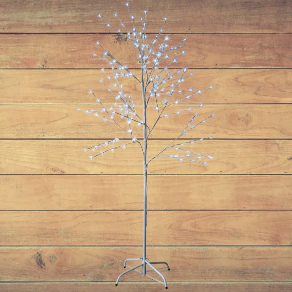 MagicHome Cherry Tree karácsonyi dekoráció, fa, 180 cm, 120 hidegfehér LED, 230 V, IP44