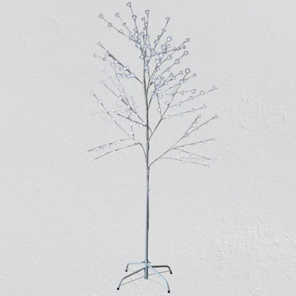 MagicHome Cherry Tree karácsonyi dekoráció, fa, 180 cm, 120 hidegfehér LED, 230 V, IP44