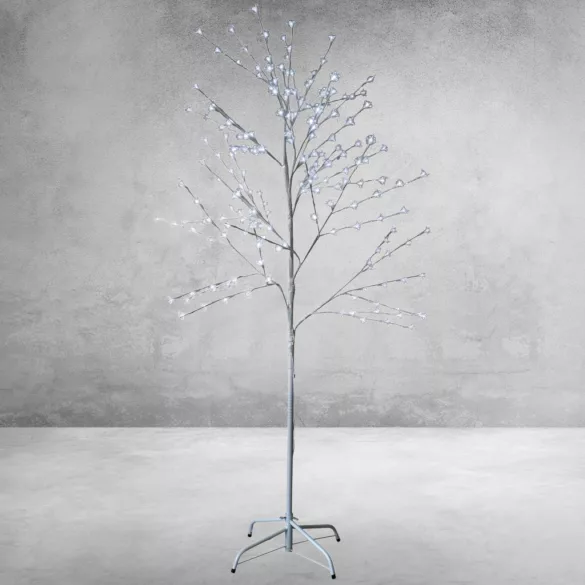 MagicHome Cherry Tree karácsonyi dekoráció, fa, 180 cm, 120 hidegfehér LED, 230 V, IP44